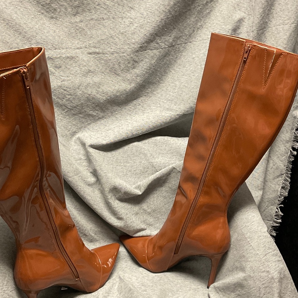 INC International Concepts Tan Over the Knee Boots - Picture 6 of 9